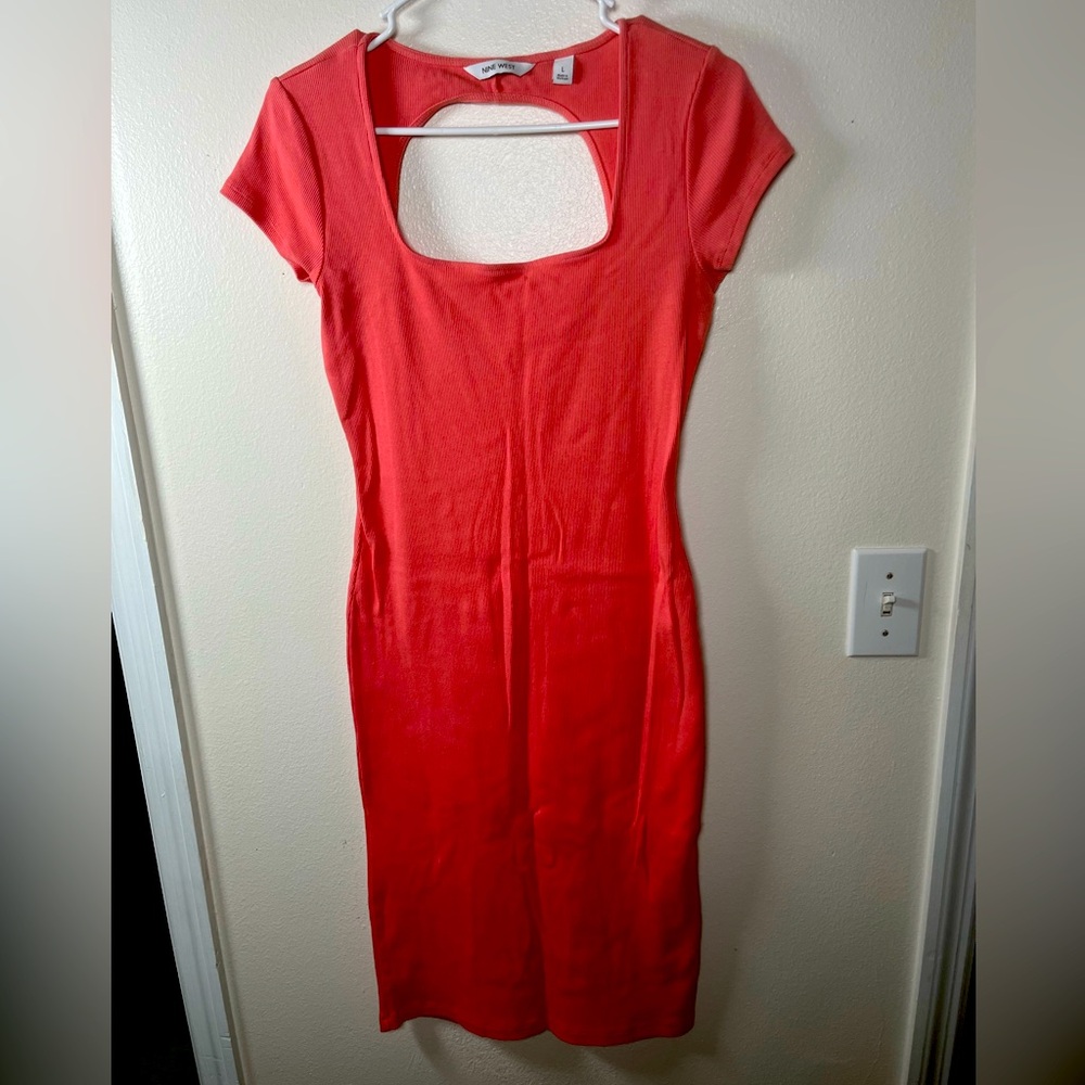 Women’s bodycon peach cocktail dress size large
